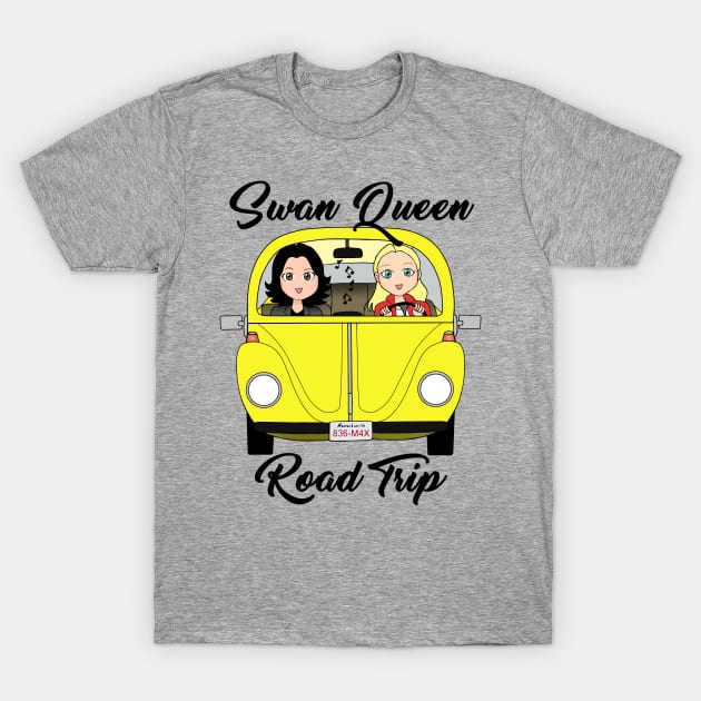Swan Queen Road Trip T-Shirt by ribeironathana